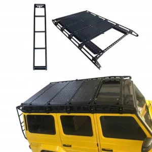 High Quality Stainless Steel Roof Rack with Rear Ladder Step & Sunroof Fit-G-Class W463 (1990~2018) 1