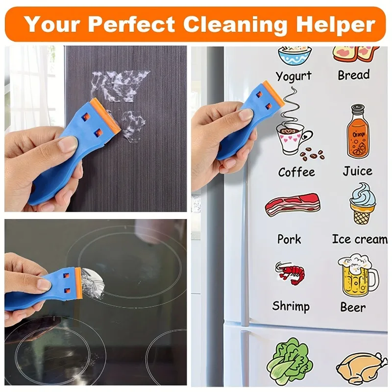 1Set Car Sticker Remover Multipurpose Plastic Small Paint Automotive Film Applying Tool Household Glass Cleaning Scraper 3