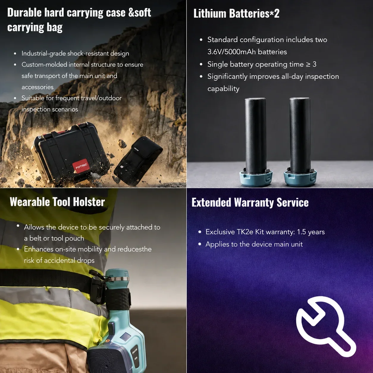 FOTRIC TD2e Kit Acoustic Imaging Camera 64 MEMS 2kHz-100kHz For Vehicle Noise Source Locator Compressed Air Partial Discharge 2