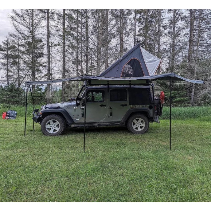 Aluminium Up Hardshell Rooftop Tent, Four-Season Waterproof One Bedroom Easy Setup Tent Van SUV Truck Car Camping 1