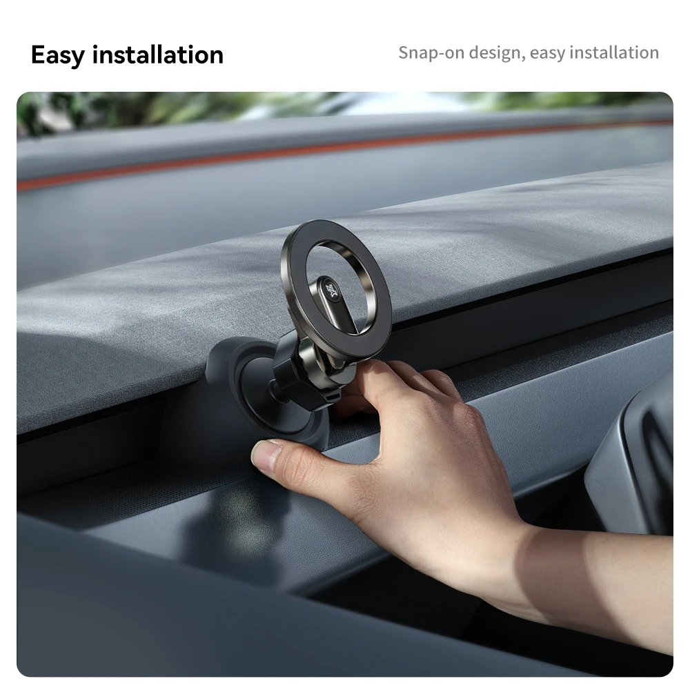 YZ For Tesla Model 3 Y Highland Juniper 2025 Stronger Magnetic adjustable Metal Car Phone support silicone base holder 6