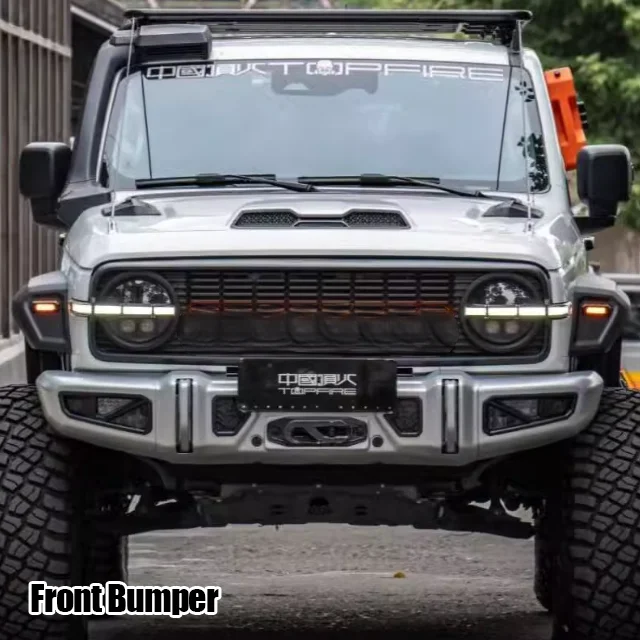Front Bumper Steel Bull Bar For GWM Tank 300, 4x4 Off-Road Retrofit Parts For Tank 300 SUV 2020-2024, Auto Exterior Modification 5