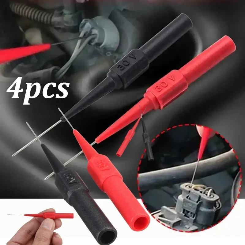 10Pcs 30V Diagnostic Tools Multimeter Test Lead Extention Back Piercing Needle Tip Probes Car Automotive Test Probe Kit 0.7MM 2