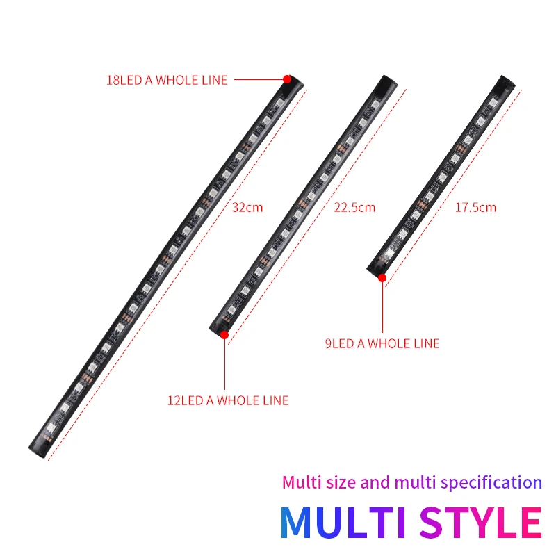 Neon LED Car Interior Ambient Foot Strip Light Kit Accessories RGB Backlight Remote App Music Control Auto Decorative Lamp 3