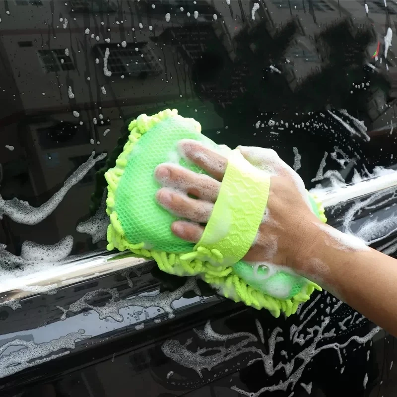 Microfiber Car Washer Sponge Cleaning Car Care Detailing Brushes Washing Towel Auto Gloves Styling Accessories 2