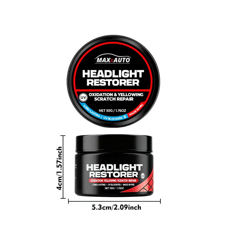 Professional Car Headlight Restoration Yellowing, Oxidation,Fogging Removes Automotive Front & Rear Light Polish Clean Care 2