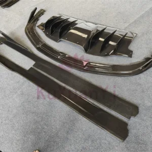 Used for Ferrari 458 2011-2013 Italian and Spider Carbon Fiber V-style Front Lip Side Skirts and Rear Diffuser Body Kit 1