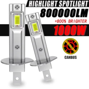 H1 LED Headlight Bulbs for Car Canbus High Power Auto Lights 800000LM 1000W Mini Size Focus Automobile Headlamp Fog Lamp 12V 24V 1