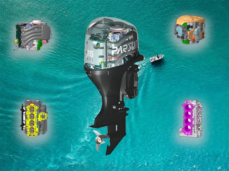 China Top Brand Parsun F115 EFI Outboard Motor 4 Stroke 115HP Outboard Engine EFI System Remote Control Boat Accessories 5
