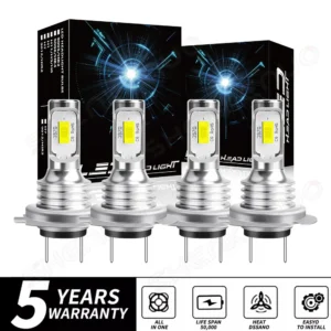 4PCS H7 LED Headlight KIT Combo Bulbs High Low Beam Super Bright White 6000K 1