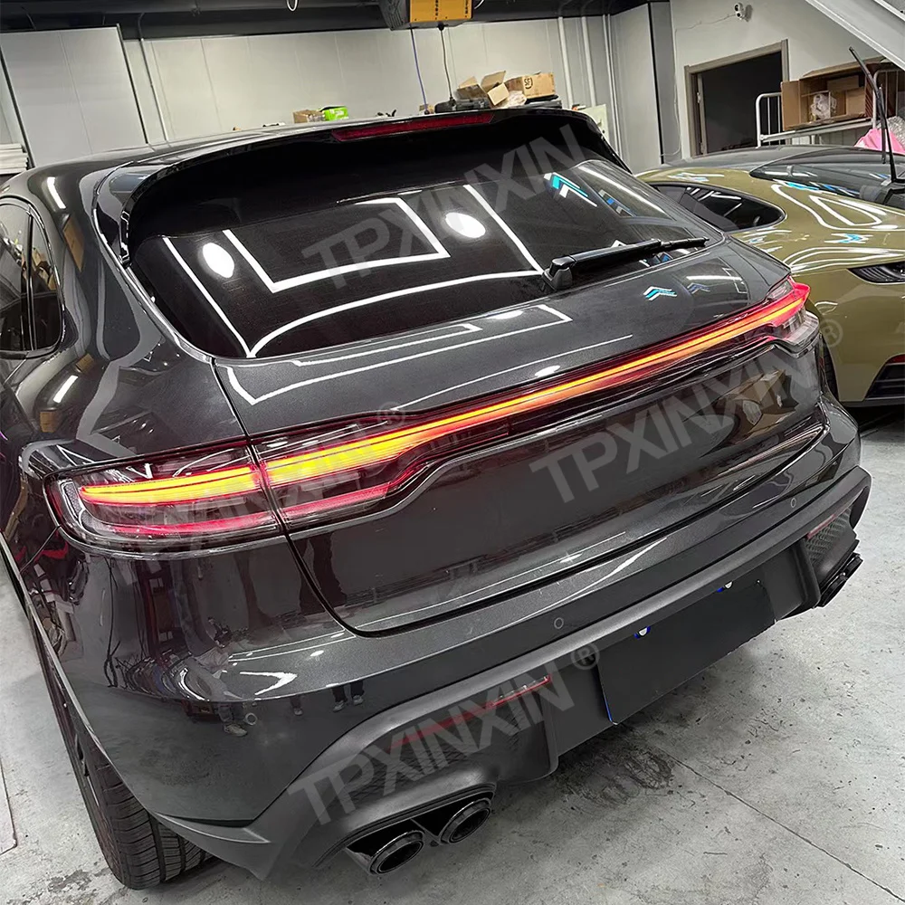 Car Tail Light Assembly For Porsche Macan 2014 - 2017 Car Rear Lamp LED Through Taillight Car Modification Taillights Brake Lamp 2