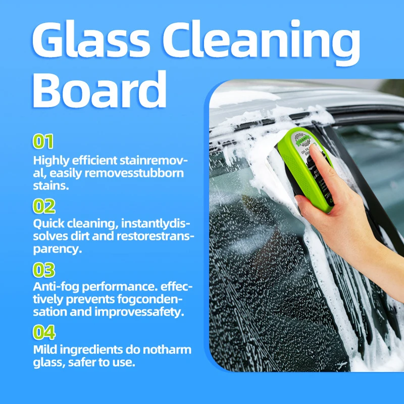 1/2/3pcs Automotive Car Oil Film Cleaning Brush,150ml Glass Oil Film Remover for Car Window,Windshield Brush For Car Care 6