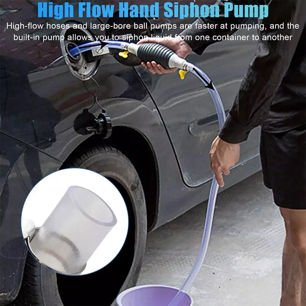 Hand Fuel Pump Car Fuel Tank Sucker Oil Transfer Fuel Pump Petrol Diesel Liquid Manual Pump Syphon Fuel Saver For Gas Gasoline 2