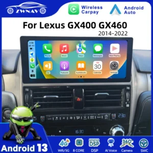 10.25 inch Car Radio Android For Lexus GX400 GX460 2014 -2022 Wireless CarPlay Multimedia Video Player GPS WIFI Stereo Head Unit 1