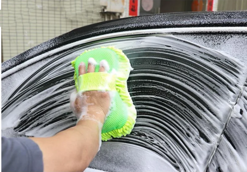 Microfiber Car Washer Sponge Cleaning Car Care Detailing Brushes Washing Towel Auto Gloves Styling Accessories 4
