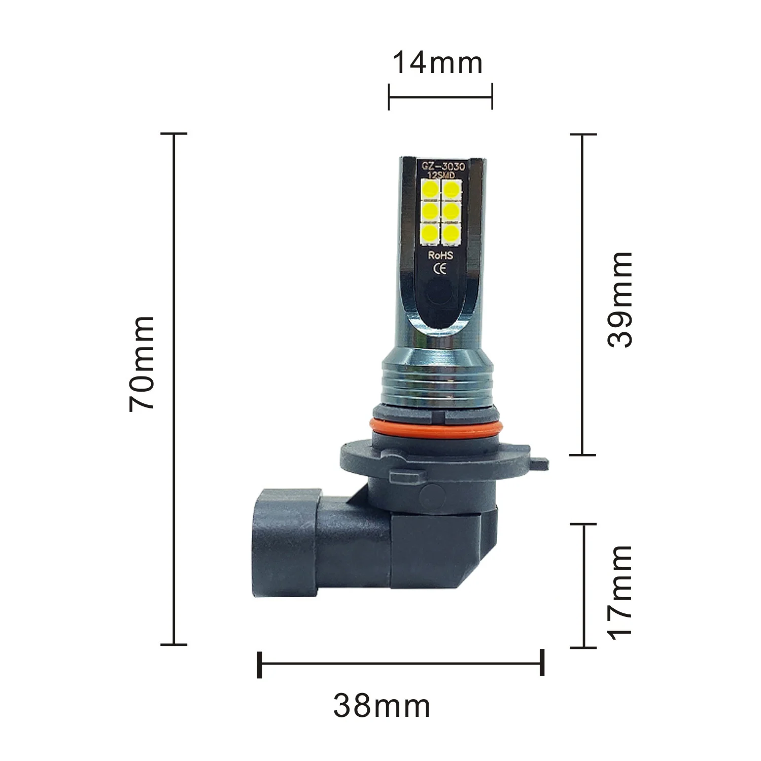 2Pcs 9005 9006 LED Headlight H11 H8 H9 H10 H1 H3 Car Fog Light Bulbs DRL H4 H7 Auto Driving Running Lamps 6000K 8000LM 80W 12V 4