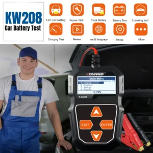 2026 KONNWEI KW208 Car Battery Tester 12V 100 to 2000CCA Cranking Charging Circut Tester Analyzer Waveform Voltage Test Tools 1