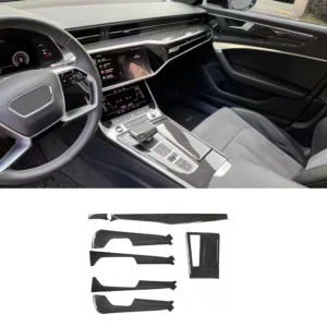 Real Carbon Fiber Interior for Audi A6 A7 C8 2019-2025 Car Interior Modification Upgrade RS6 RS7 Same Style 8-Piece Set 1