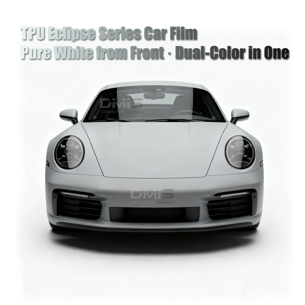 New Style in 2025 TPU Solar Eclipse Black Chameleon Wrap Black Color-Shift Vinyl PPF Car Paint Protective Film Body Sticker 2