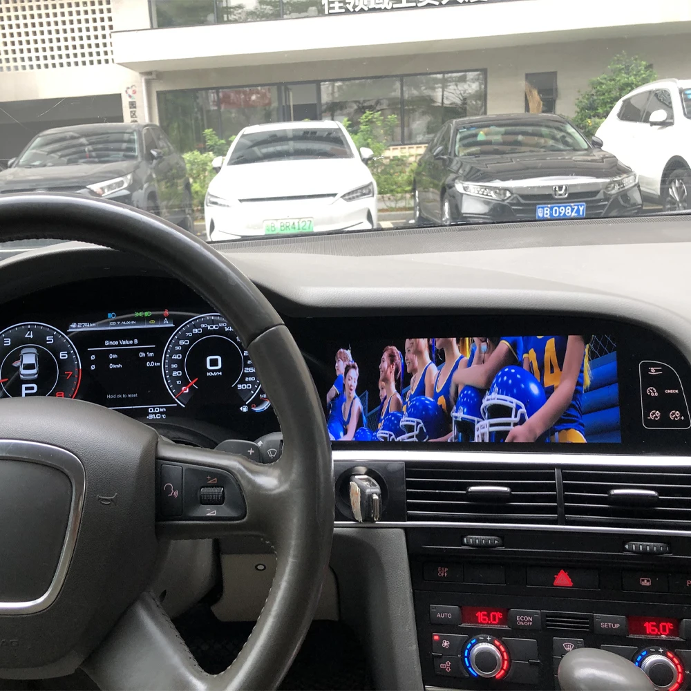23'' Android 14 For Audi A6 C6 4f For Audi Q7 4L 2005-2015 Double screen Cockpit Instrument Panel Speedometer Virtual Car radio 1