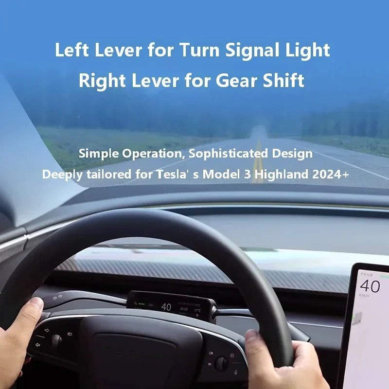 Style Suitable for Tesla New Model 3/Y Physical Gear Shift Lever Steering Gear Tesla Instrument Panel Car Accessories WORLDKPI 4