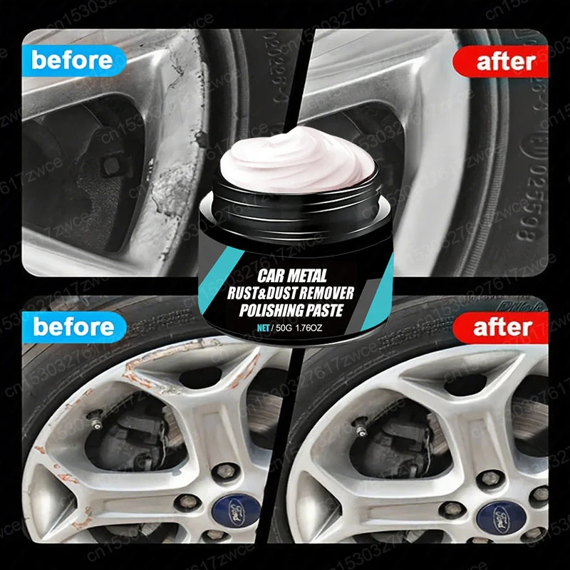 Car Rust Restoration Paste for Chrome Parts of Auto Rust And Fading on Car Wheels Designed for Renewing Oxidized Scratch Repair 3