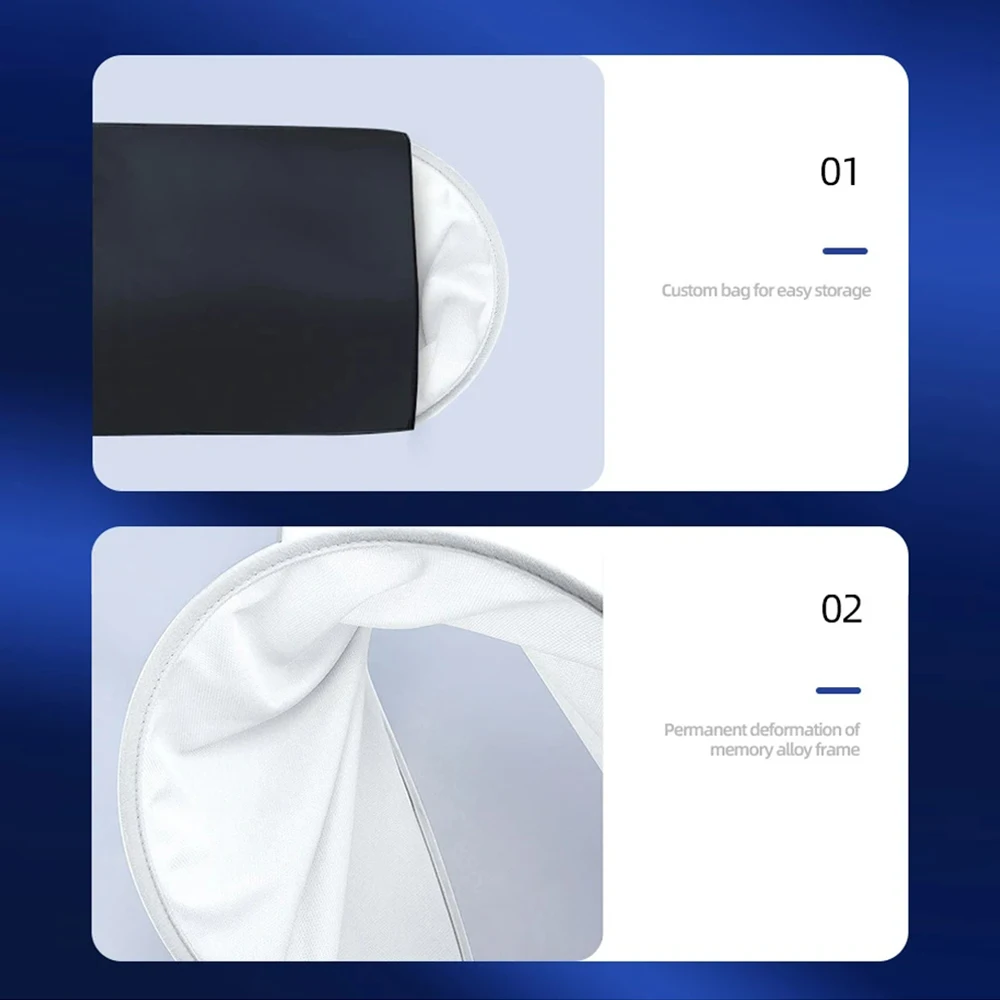 For Tesla Model 3/Y Model 3 Highland Model Y Juniper 2025 Ice Cloth Buckle Glass Roof Sunshade Car Front Rear Sunroof Skylight 4