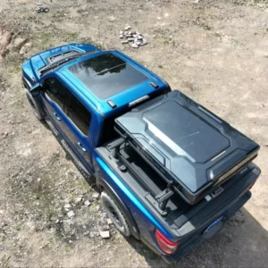 High Quality Aluminum Hard Shell Rooftop Tent Four-season Quick Opening with Ladder Ox Cotton Fabric for SUV Cars 1