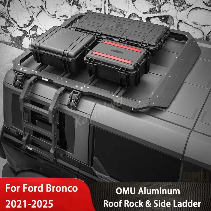 Off Road 4x4 Exterior Accessories OMU Series Aluminum Alloy Side Ladder For Ford Bronco 2/4 Door 2021-2025 1