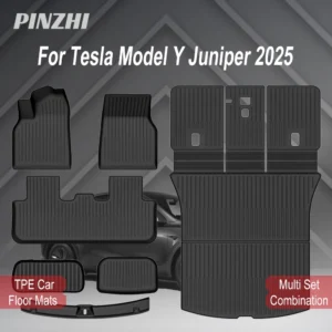 For Tesla New Model Y Juniper Premium/Performance 2025+ TPE Floor Mats Luggage Mat Wear-resistant Foot Pads ModelY Trunk Mats 1