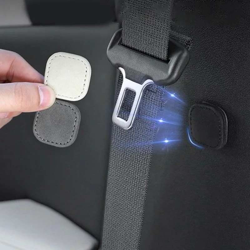 2Pcs Magnetic Car Seat Belt Holder Fixing Clip Pu Leather Seatbelt Limiter Stopper For Safety Belt Clip Prevent Falling 6