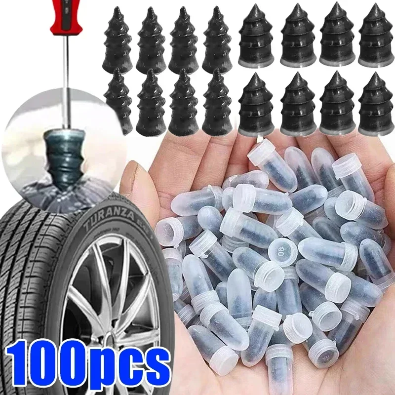 10/500pc Vacuum Tyre Repair Nail Tire Puncture Screws Motorcycle Fitting Set Tubeless Wheel Repairs Punctures Kit Patches Amagi 1