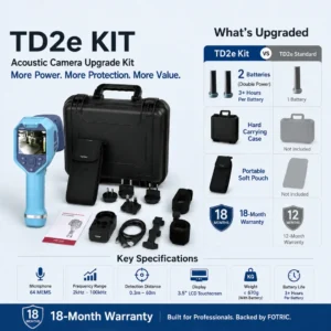 FOTRIC TD2e Kit Acoustic Imaging Camera 64 MEMS 2kHz-100kHz For Vehicle Noise Source Locator Compressed Air Partial Discharge 1