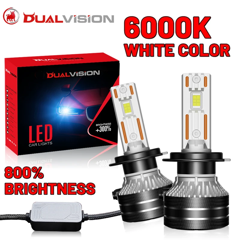 Dualvision H4 LED Headlight H7 H1 H11 H8 9005 HB3 9006 HB4 9012 HIR2 880 881 H27 9007 9008 H13 5570 CSP Canbus Car Lamp Fog Lamp 1