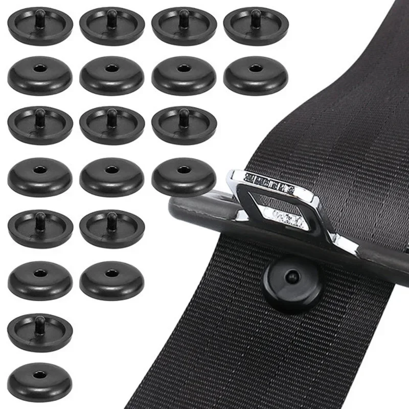 5/10pcs Car Safety Seat Belt Stopper Buckle Auto Seat Belt Spacing Limit Stop Plastic Anti-slip Seat Belt Stop Button 1