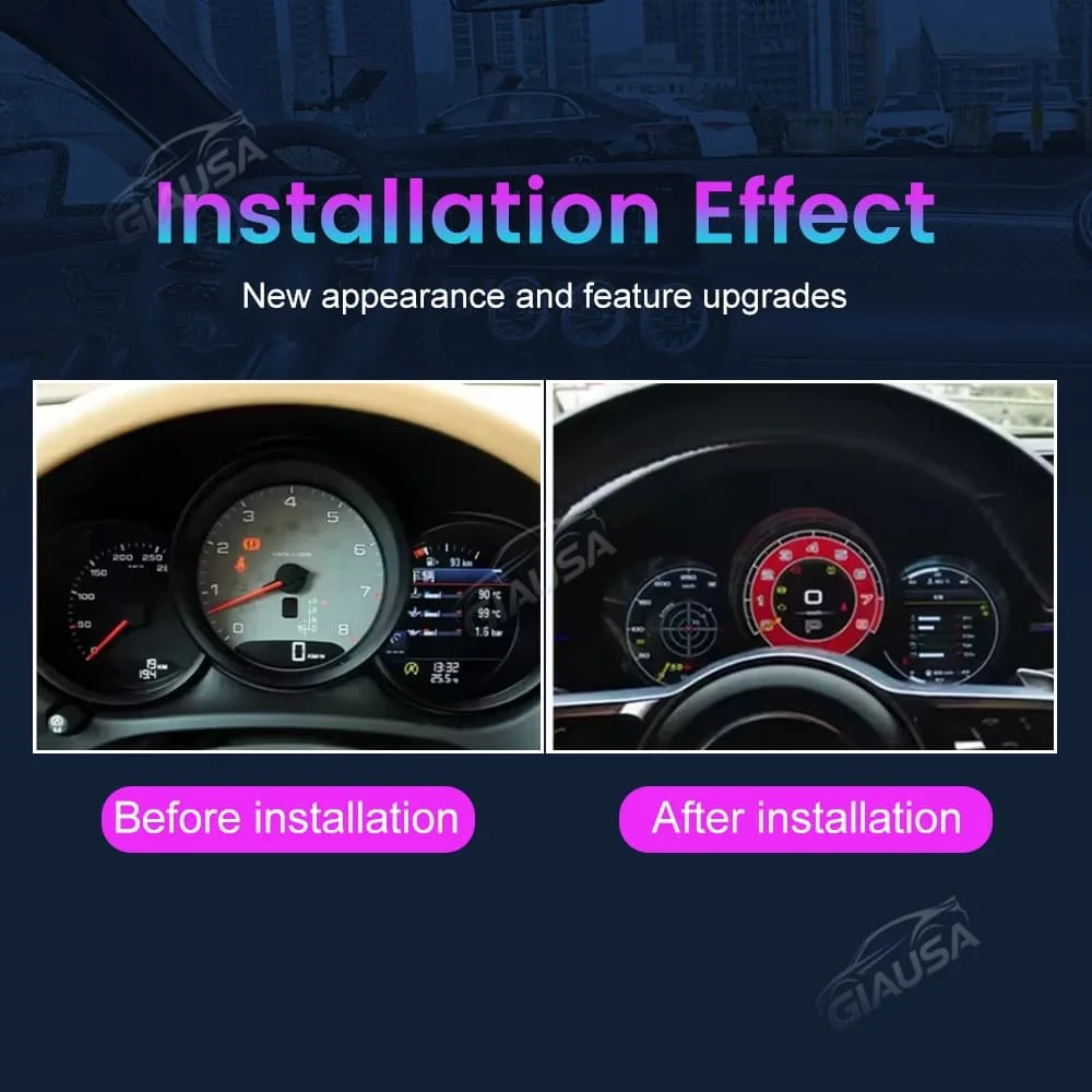 For Porsche Cayman 911 991 987 For Porsche Boxster 997 2012-2023 Upgrade LCD Car Digital Cluster Instrument Speedmeter Dashboard 2