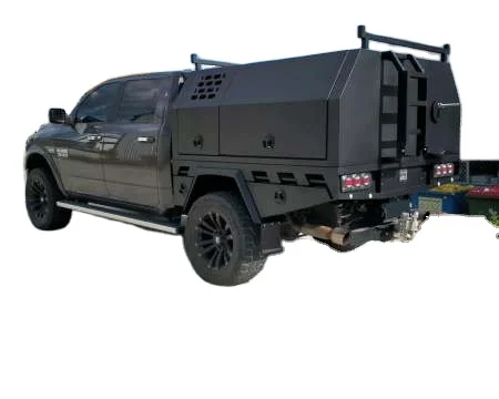 Aluminum Silver Durable Ute Tray And Canopy With Mud Guards Ladder Toolbox For Pickup Truck 1