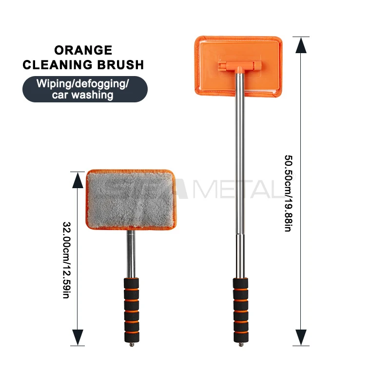 SEAMETAL Car Front Windshield Defogging Brush Telescopic Long handle Car Household Glass Clean Brushes Dust Remover Tool 2