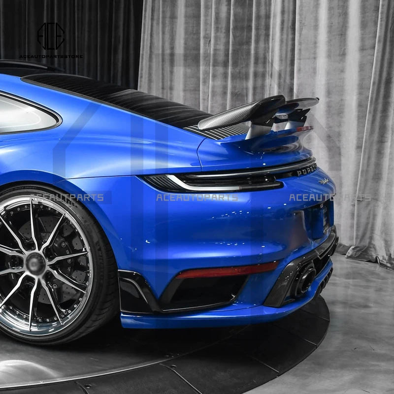 Dry Carbon Fiber Rear Trunk Spoiler Wing For Porsche 911 992 Turbo S Car Trunk Boot Lip Wing Spoiler Body Kit Rear lip wing 1