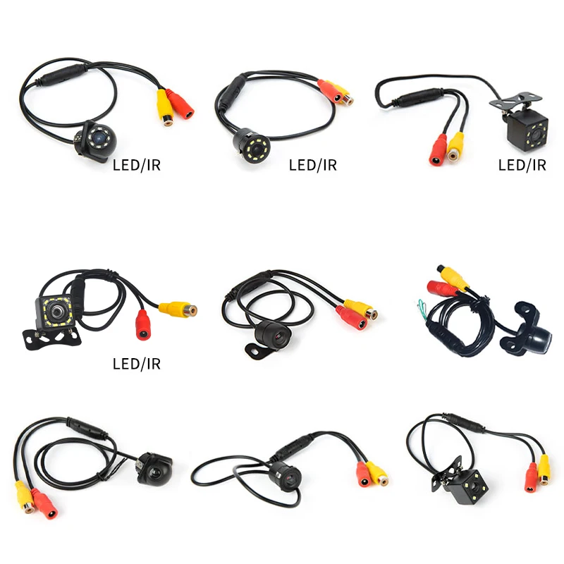 Hippcron Car Rear View Camera 4 LED Night Vision Reversing Auto Parking Monitor CCD Waterproof 170 Degree HD Video 5