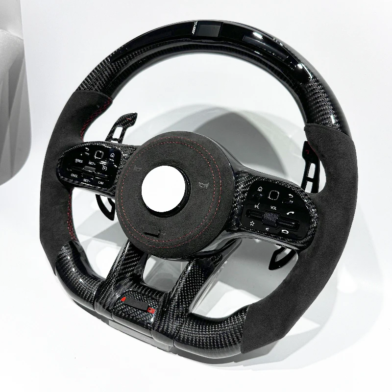 Black Carbon Fiber Sports Steering Wheel for Mercedes-Benz S-Class G-Class AMG W809 W212 W205 W213 W216 W217 W218 W222 W253 5