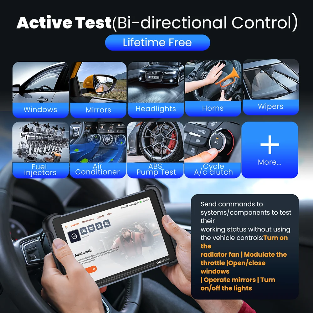 THINKCAR THINKSCAN 689BT Key Programming Automotive Diagnostic Tool Bi directional Obd2 Scanner ECU Coding CANFD DOIP 34 Resets 5
