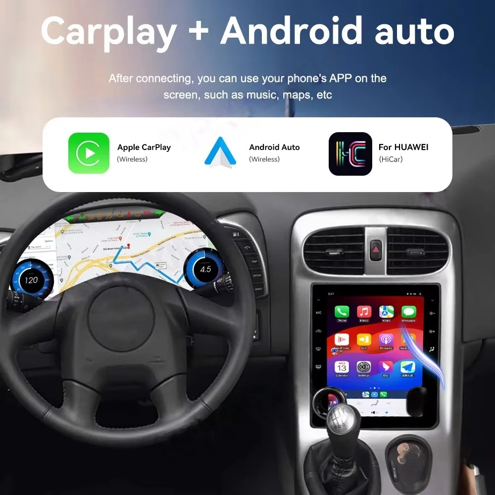 Car Radio Carplay GPS Navigation For Chevrolet Corvette C6 2005-2013 Stereo Android Auto Multimedia Player Tape Recorder Screen 1
