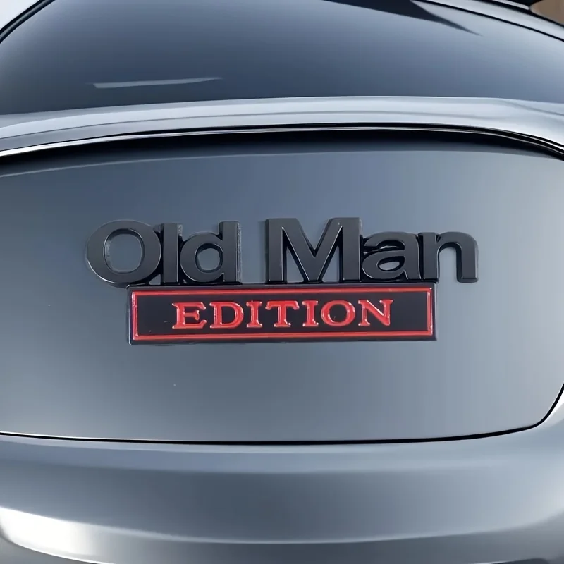 Old Man Edition 3D Emblem Sticker Badge Fender Funny Decals Car Truck Replacement Door Decoration for Universal Car SUV 6