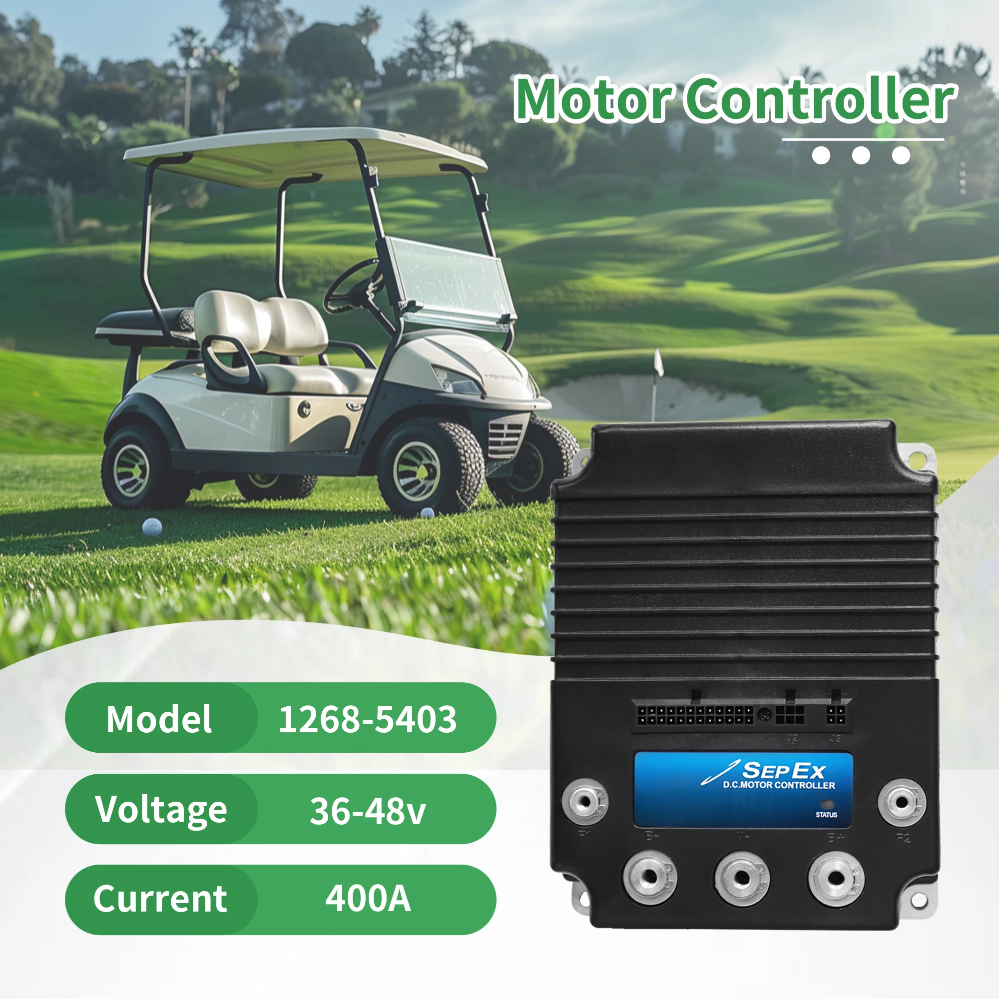 48V 400A 1268-5403 DC Sepex Motor Speed Controller for Curtis Ezgo Club Car Yamaha Golf Cart 1999-UP 2