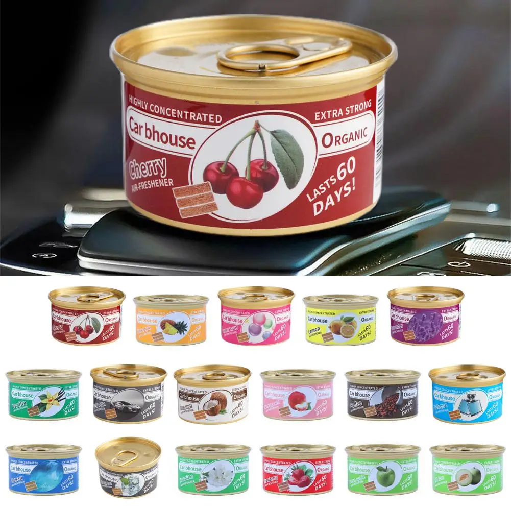 Car Air Freshener Bubble Gum Scent Organic Cans Odor Eliminator Essential Long-Lasting Strong Fragrance For Auto Home Closet 1