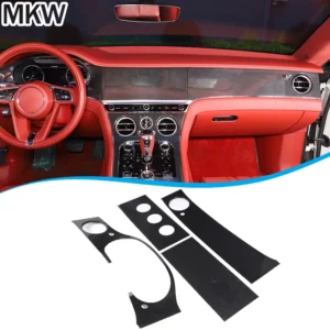 real dry carbon fiber Car center control dashboard panel cover Car Interior Accessories For Bentley Continental GT 2020-2024 1