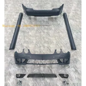 E Class W211 2006-2009 E63 Style Front Bumper Full Body Kit Conversion Assembly 1