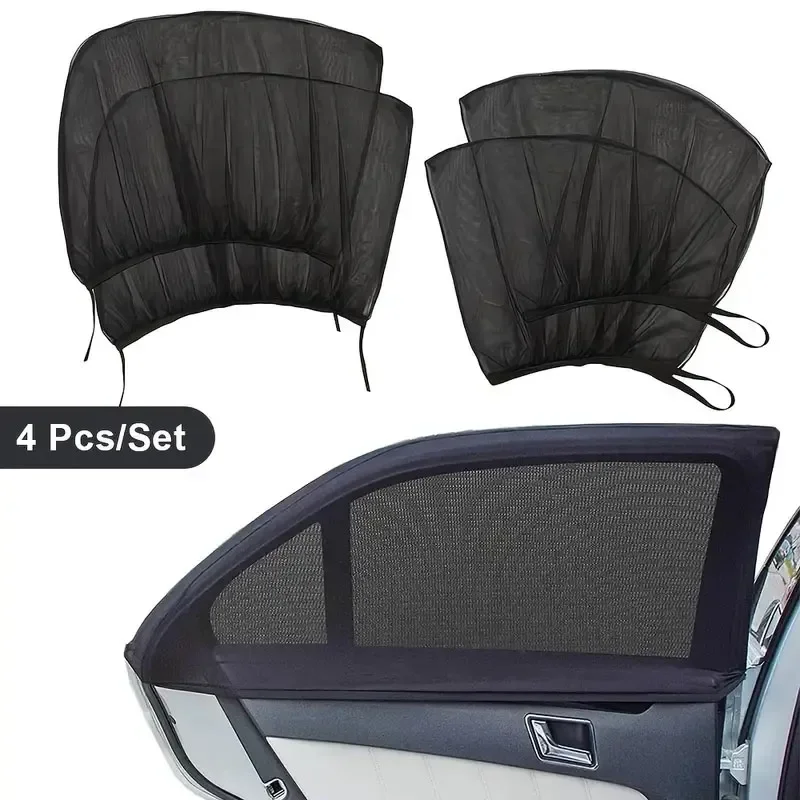 2 or 4pcs screen window set premium window sunshade breathable mosquito net for front and rear windows, UV protection Accessorie 1