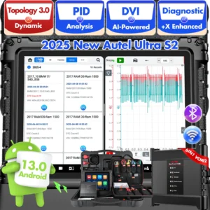 Autel MaxiSys Ultra S2 Scanner Top Intelligen Scan Diagnostic with AI 6-in-1 VCMI2 Up of MSUltra/ MS919 Topology 3.0 1